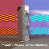 BreezeMist 2.0 - Ventilador Humidificador Doble con RGB